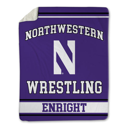 Northwestern - NCAA Wrestling : Eddie Enright - Blanket-0
