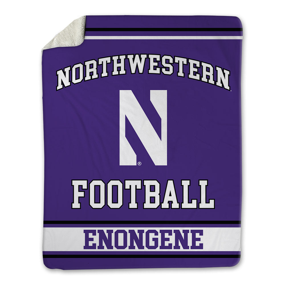 Northwestern - NCAA Football : Dube Enongene - Blanket-0