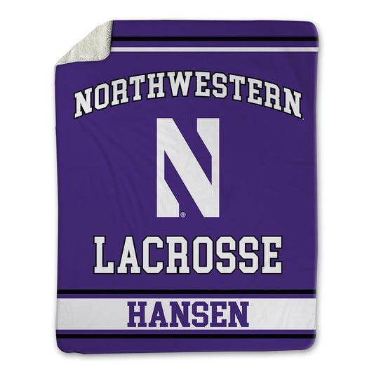 Northwestern - NCAA Women's Lacrosse : Elle Hansen - Blanket-0