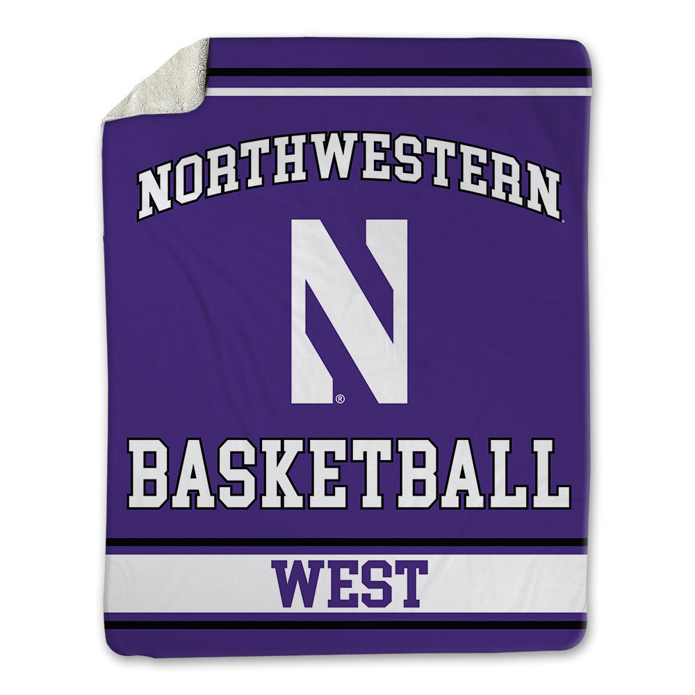 Northwestern - NCAA Men's Basketball : Jake West - Blanket-0