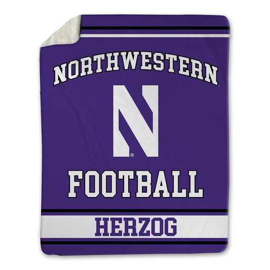 Northwestern - NCAA Football : Nicholas Herzog - Blanket-0