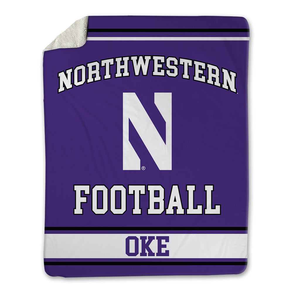 Northwestern - NCAA Football : Timi Oke - Blanket-0