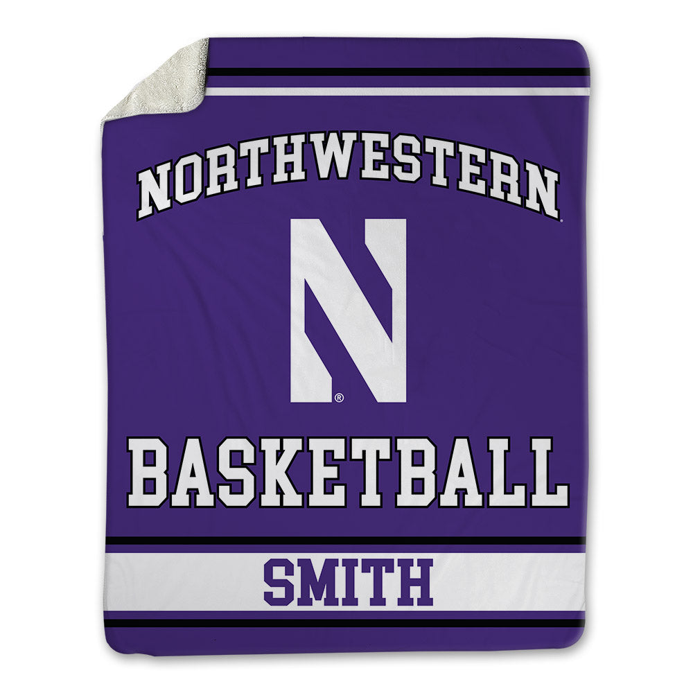 Northwestern - NCAA Men's Basketball : Blake Smith - Blanket-0