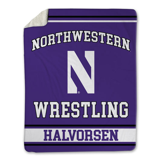 Northwestern - NCAA Wrestling : Jon Halvorsen - Blanket-0