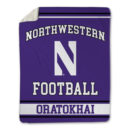 Northwestern - NCAA Football : Adrian-Izic Oratokhai - Blanket-0