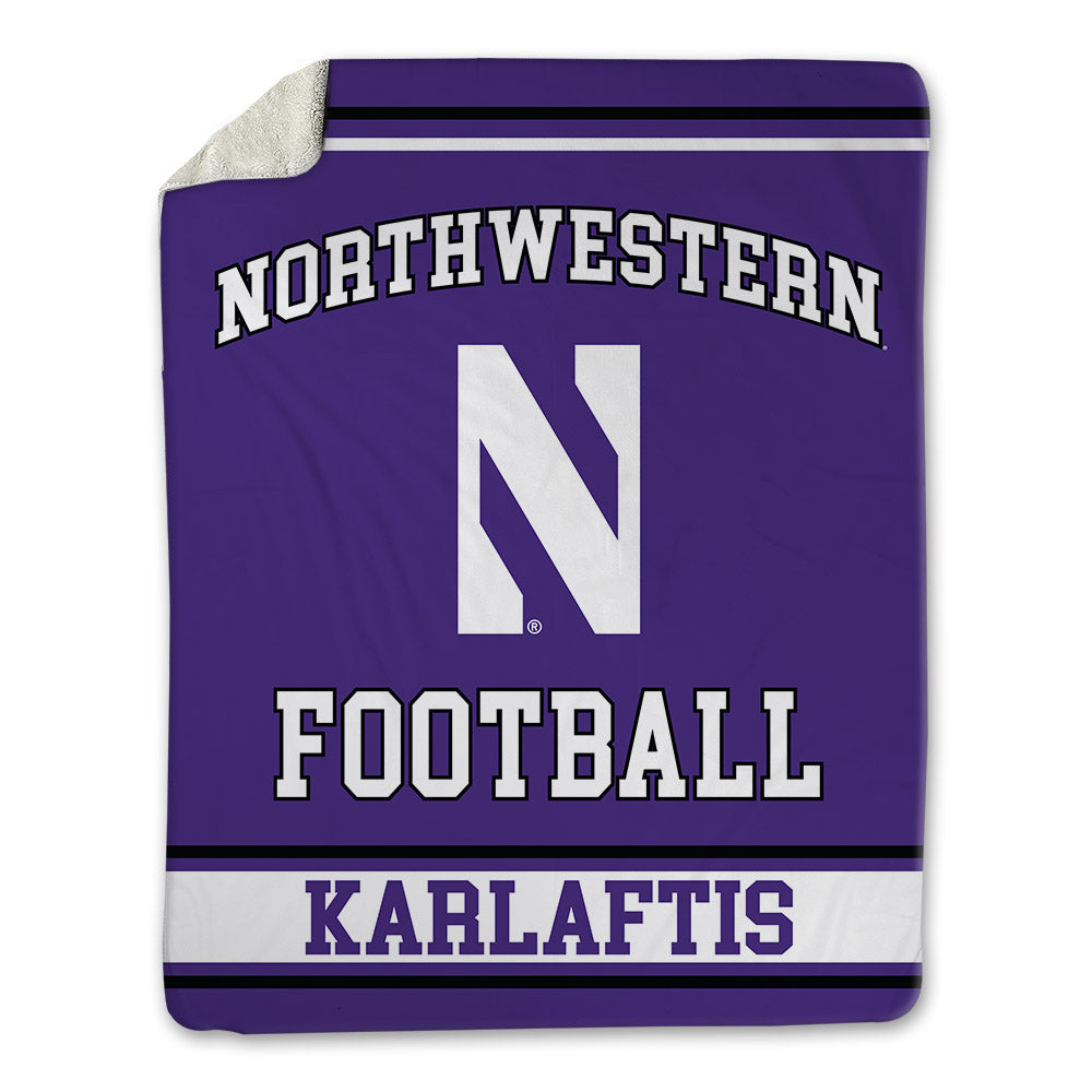Northwestern - NCAA Football : Yannis Karlaftis - Blanket-0
