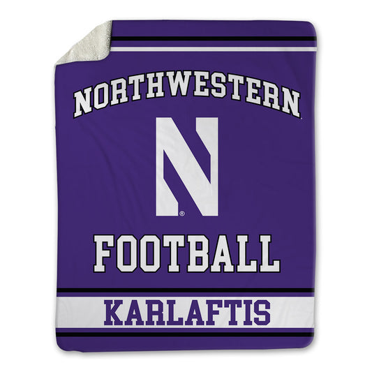 Northwestern - NCAA Football : Yannis Karlaftis - Blanket-0