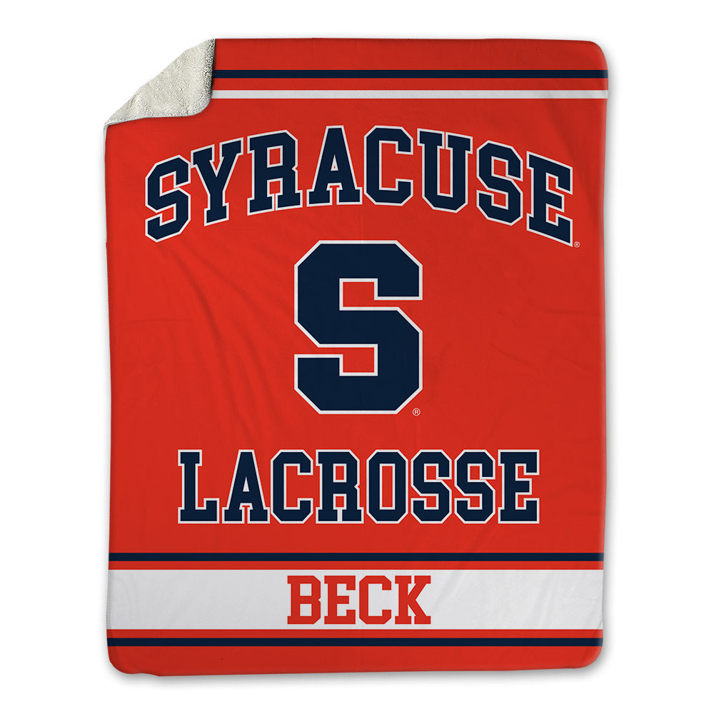 Syracuse - NCAA Men's Lacrosse : Jordan Beck - Blanket-0
