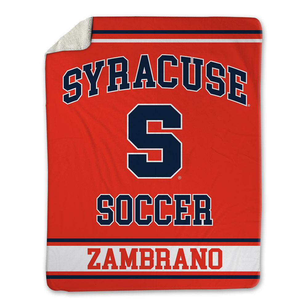 Syracuse - NCAA Men's Soccer : Carlos Zambrano - Blanket-0