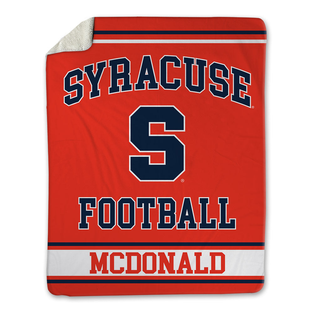 Syracuse - NCAA Football : Derek McDonald - Blanket-0