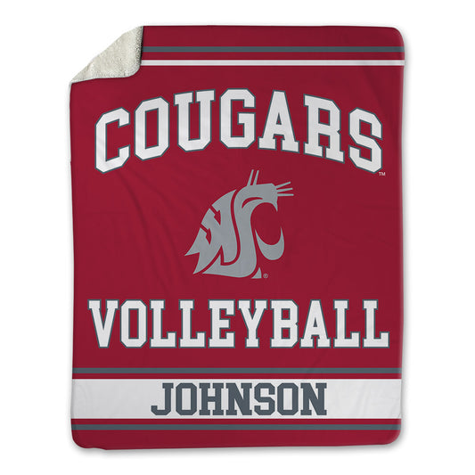 WSU - NCAA Women's Volleyball : Lauren Johnson - Blanket-0