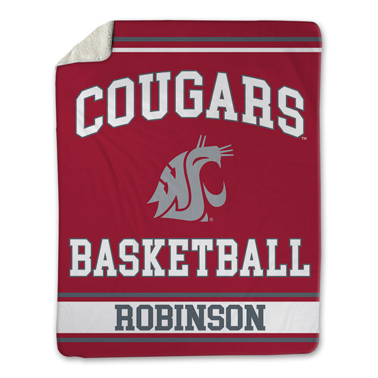 WSU - NCAA Men's Basketball : Dominik Robinson - Blanket-0