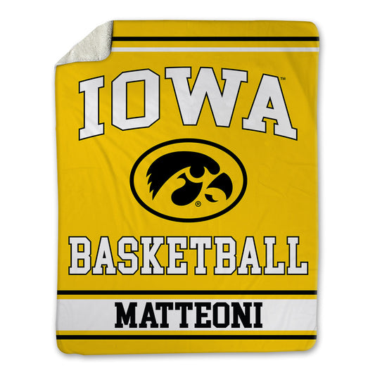 Iowa - NCAA Men's Basketball : Joey Matteoni - Blanket-0