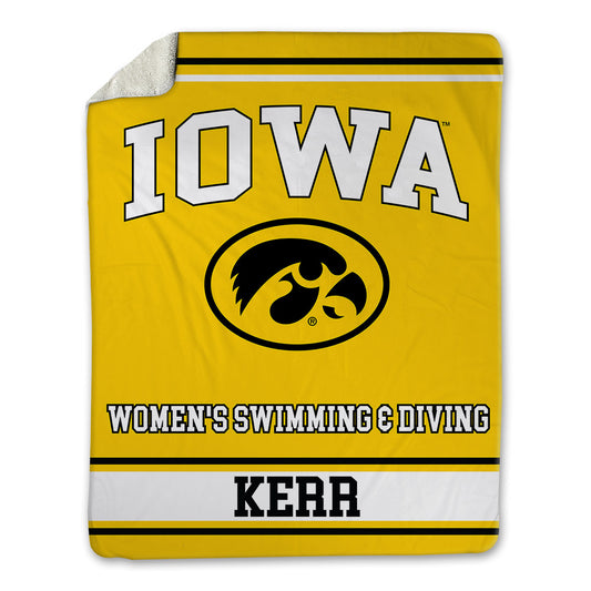 Iowa - NCAA Women's Swimming & Diving : Jenna Kerr - Blanket-0