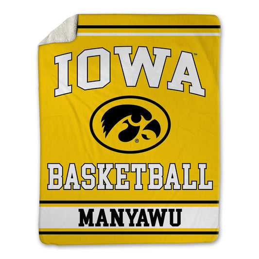 Iowa - NCAA Men's Basketball : Cam Manyawu - Blanket-0
