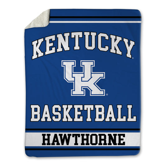 Kentucky - NCAA Men's Basketball : Braydon Hawthorne - Blanket-0
