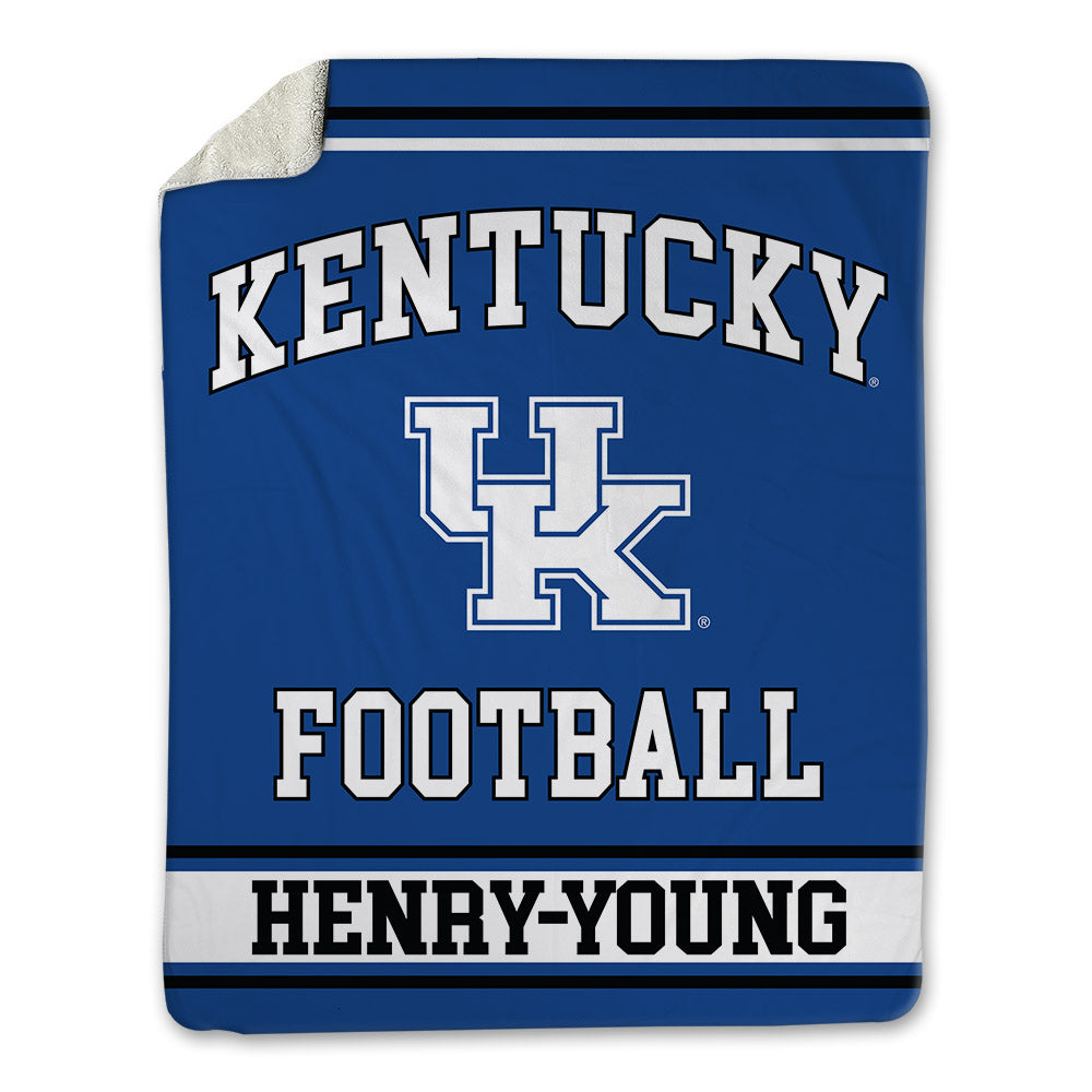 Kentucky - NCAA Football : Darrion Henry-Young - Blanket-0