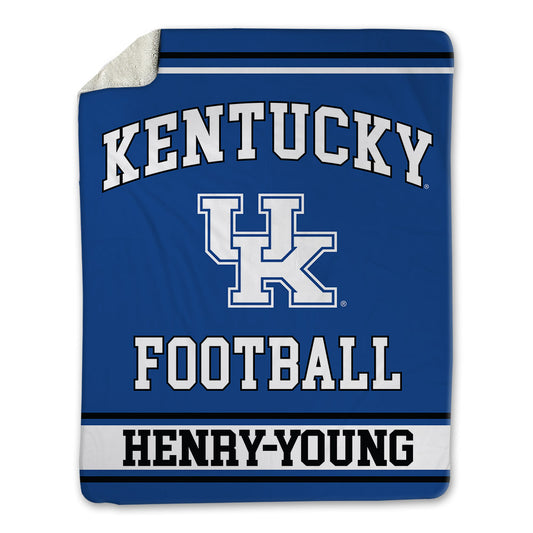 Kentucky - NCAA Football : Darrion Henry-Young - Blanket-0