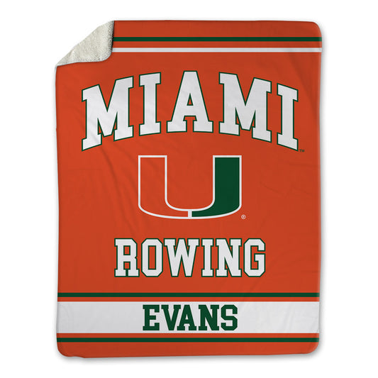 Miami - NCAA Women's Rowing : Abby Evans - Blanket-0