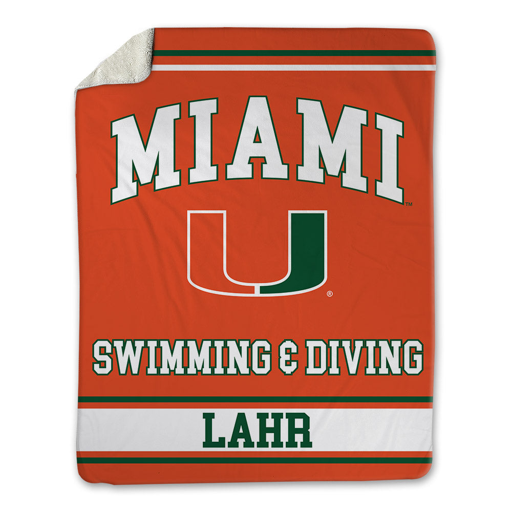Miami - NCAA Women's Swimming & Diving : Carly Lahr - Blanket-0