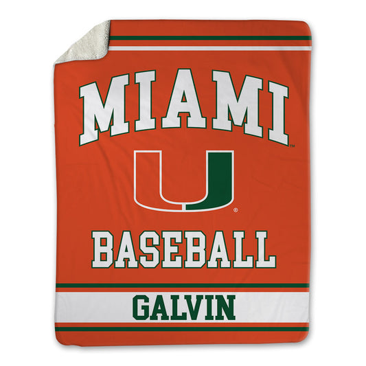 Miami - NCAA Baseball : Max Galvin - Blanket-0
