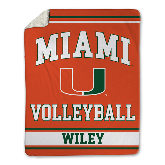 Miami - NCAA Women's Volleyball : Logan Wiley - Blanket-0