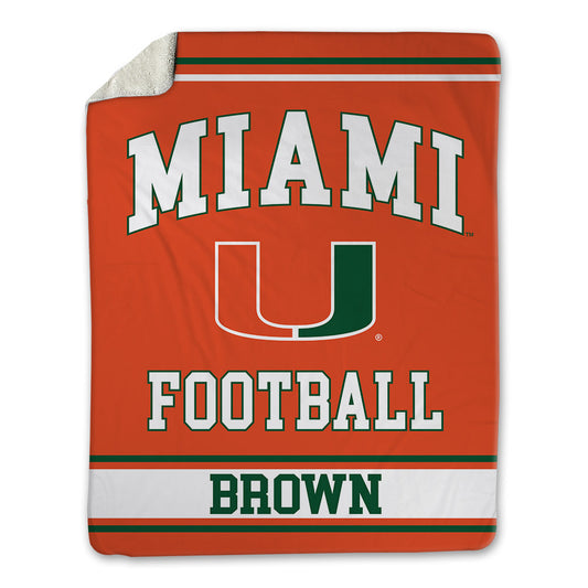 Miami - NCAA Football : CharMar Brown - Blanket-0