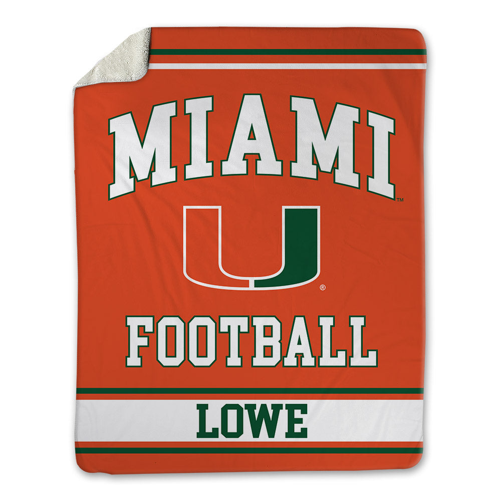 Miami - NCAA Football : Hayden Lowe - Blanket-0