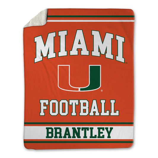 Miami - NCAA Football : Charles "Chuck" Brantley - Blanket-0