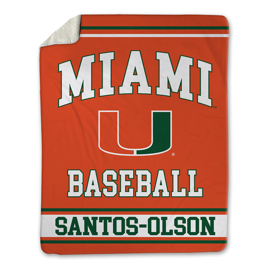 Miami - NCAA Baseball : Sebastian Santos-Olson - Blanket-0