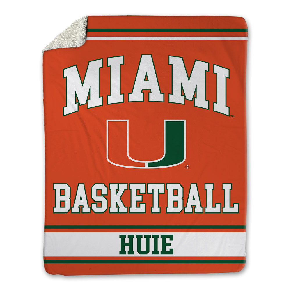 Miami - NCAA Men's Basketball : Kiree Huie - Blanket-0