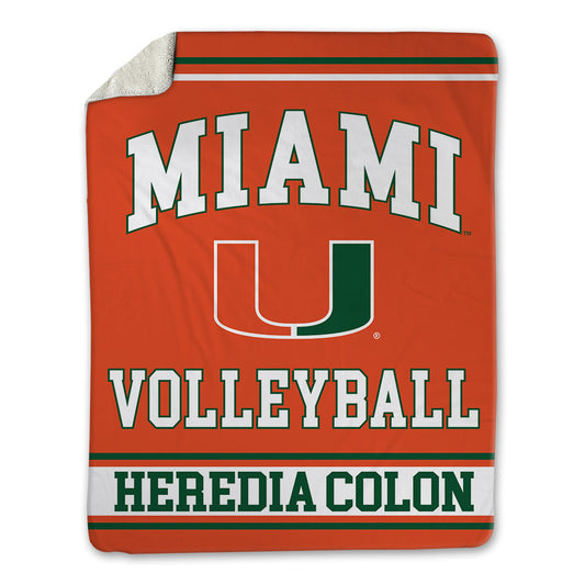Miami - NCAA Women's Volleyball : Flormarie Heredia Colon - Blanket-0