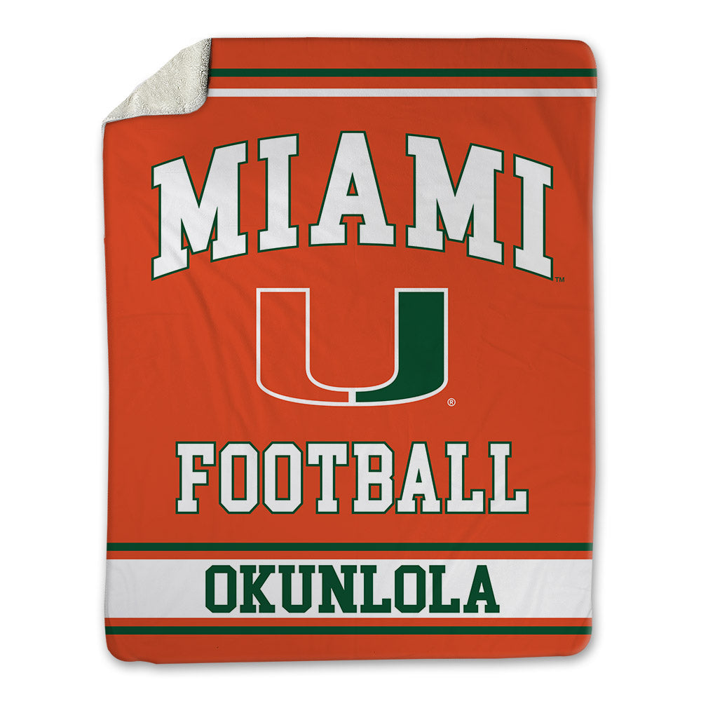 Miami - NCAA Football : Samson Okunlola - Blanket-0