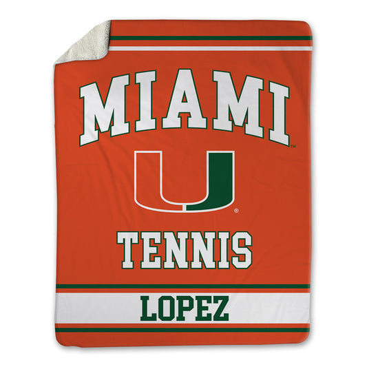 Miami - NCAA Women's Tennis : Qavia Lopez - Blanket-0