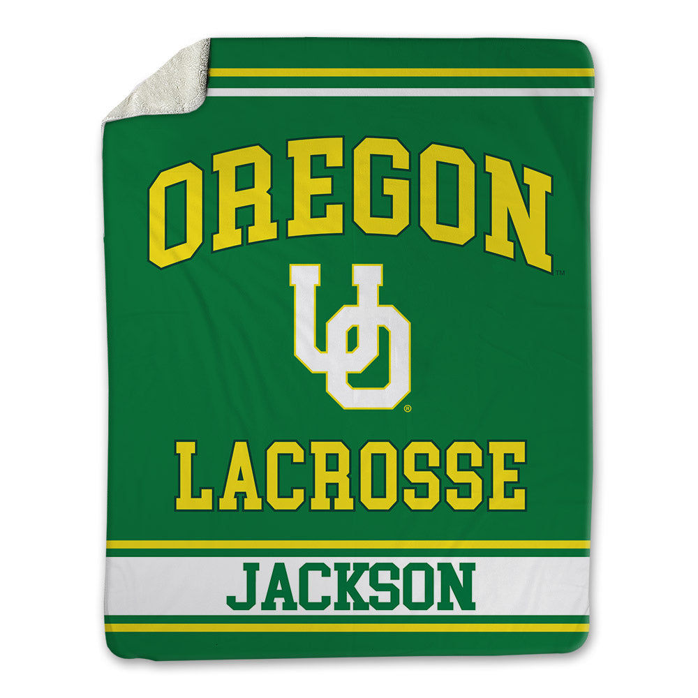 Oregon - NCAA Women's Lacrosse : Gabby Jackson - Blanket-0