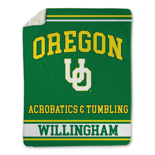 Oregon - NCAA Acrobatics & Tumbling : Morgan Willingham - Blanket-0