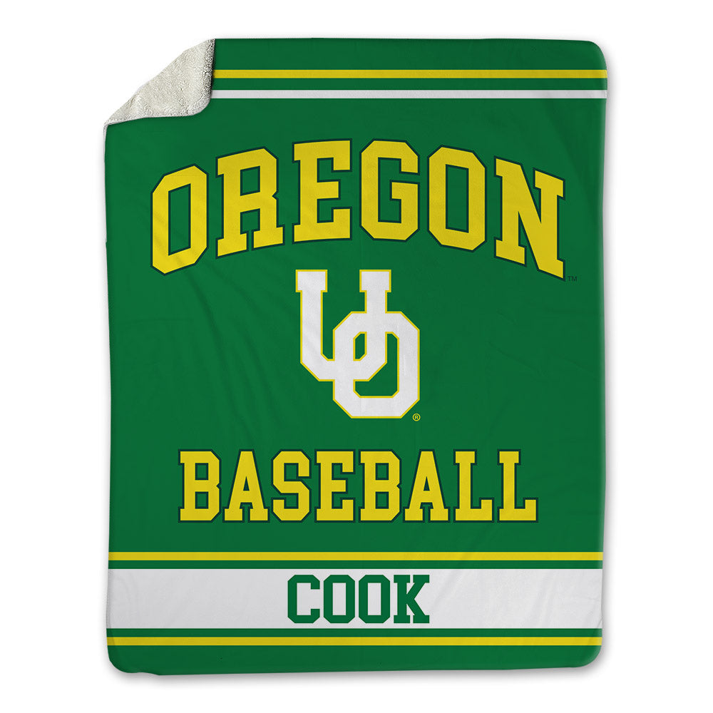 Oregon - NCAA Baseball : Elijah Cook - Blanket-0