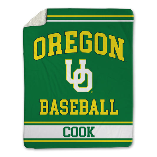 Oregon - NCAA Baseball : Elijah Cook - Blanket-0