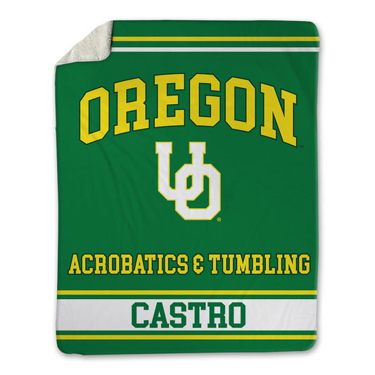 Oregon - NCAA Acrobatics & Tumbling : stephanie castro - Blanket-0