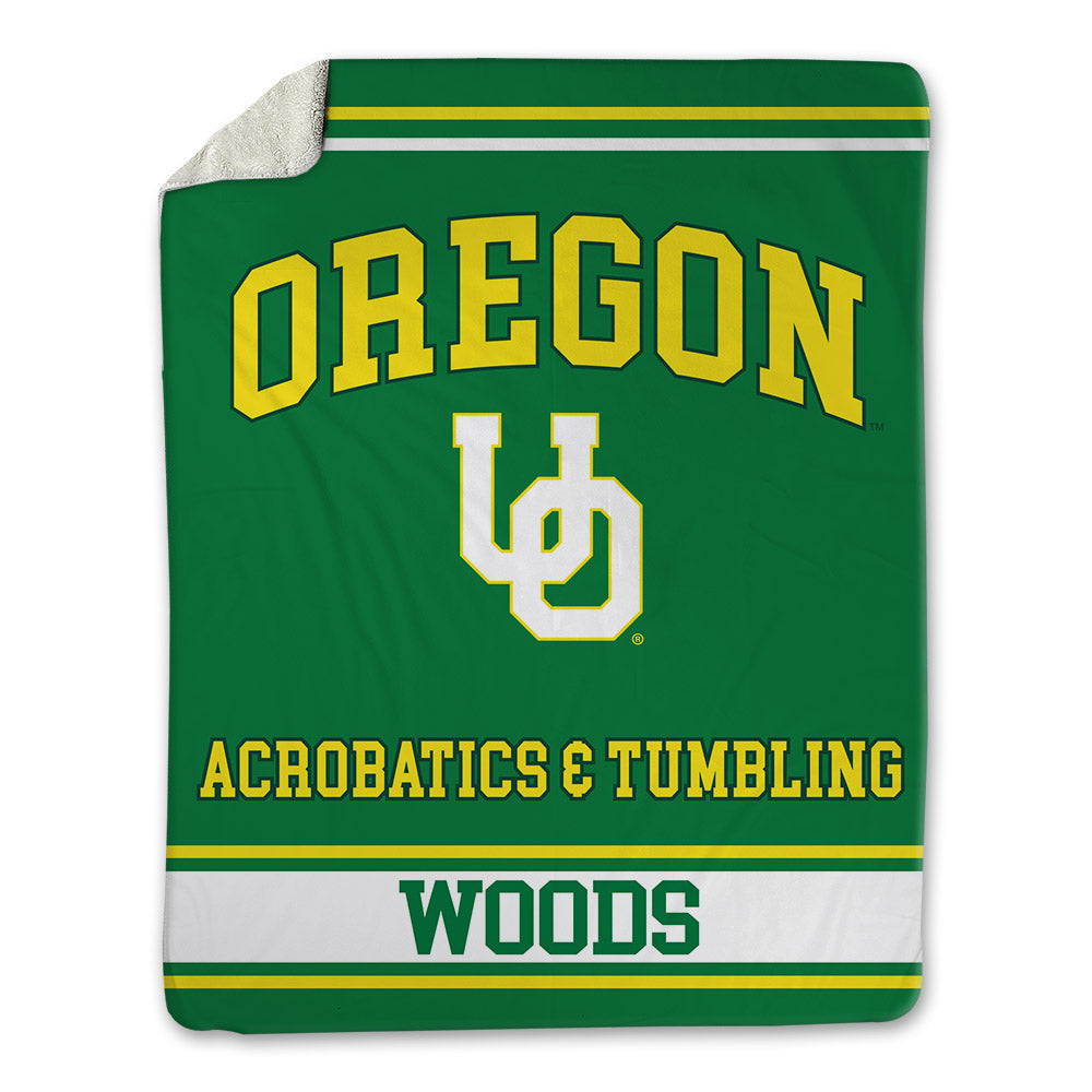 Oregon - NCAA Acrobatics & Tumbling : Nevaeh Woods - Blanket-0