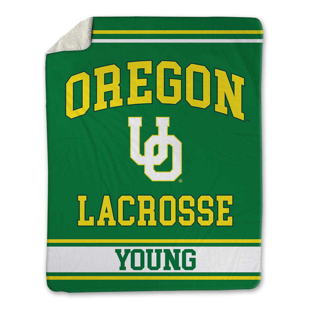 Oregon - NCAA Women's Lacrosse : Avery Young - Blanket-0