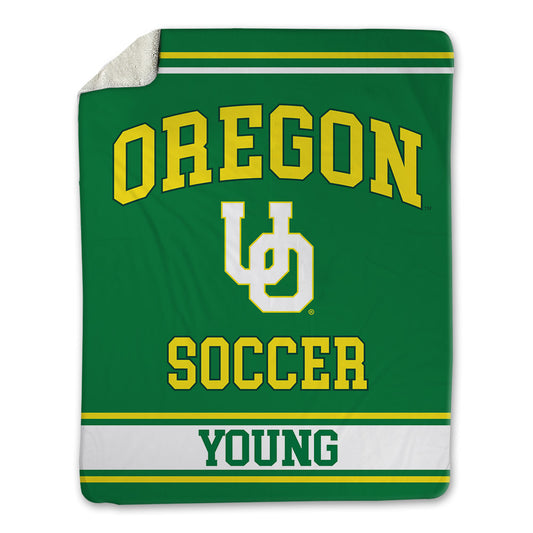 Oregon - NCAA Women's Soccer : Jasmine Young - Blanket-0