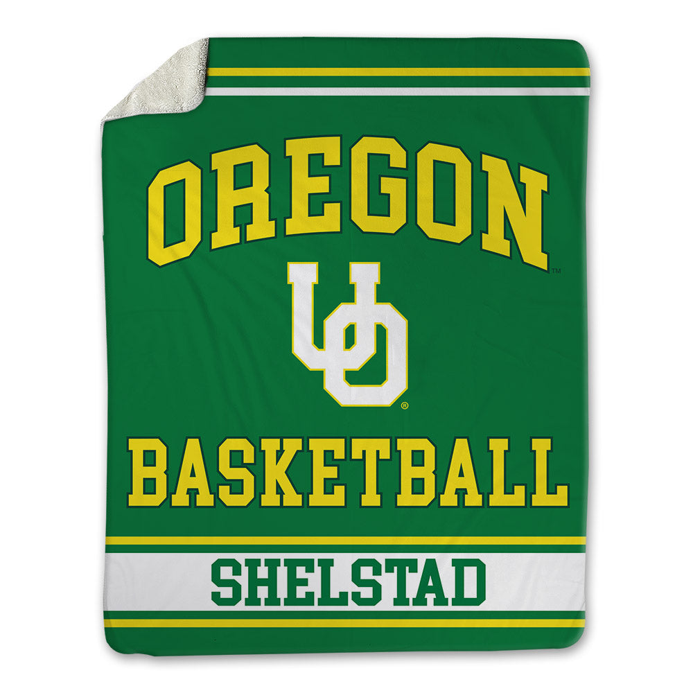 Oregon - NCAA Men's Basketball : Jackson Shelstad - Blanket-0