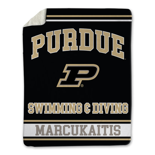 Purdue - NCAA Women's Swimming & Diving : Abby Marcukaitis - Blanket-0