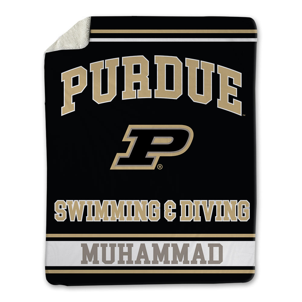 Purdue - NCAA Men's Swimming & Diving : Idris Muhammad - Blanket-0