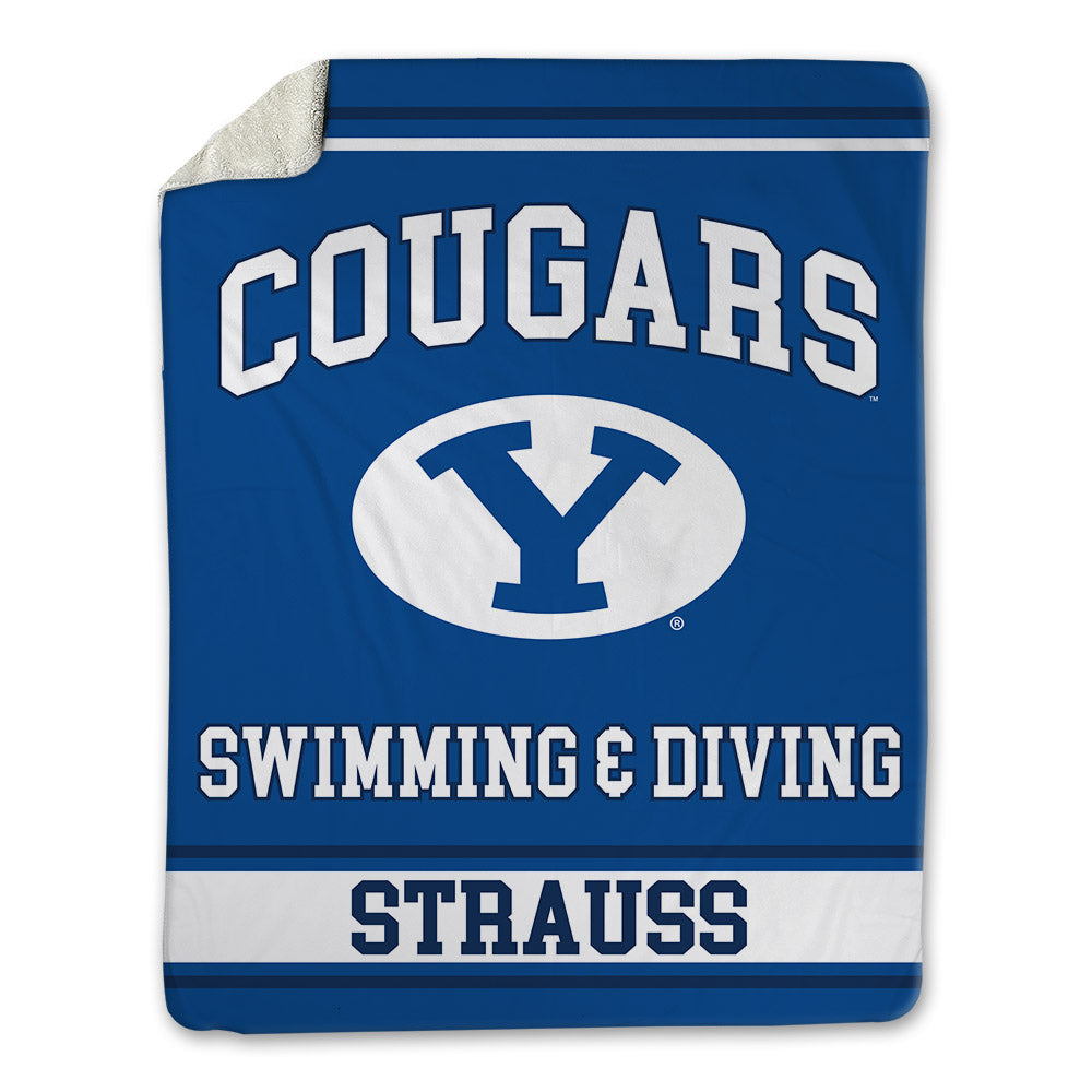 BYU - NCAA Men's Swimming & Diving : Mickey Strauss - Blanket-0