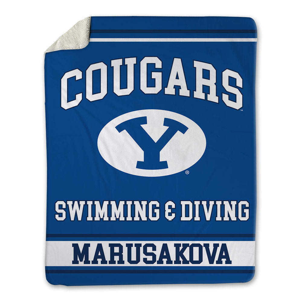 BYU - NCAA Women's Swimming & Diving : Emma Marusakova - Blanket-0