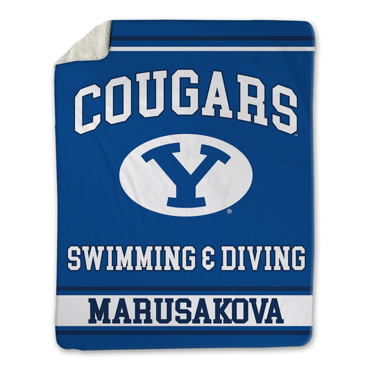 BYU - NCAA Women's Swimming & Diving : Emma Marusakova - Blanket-0