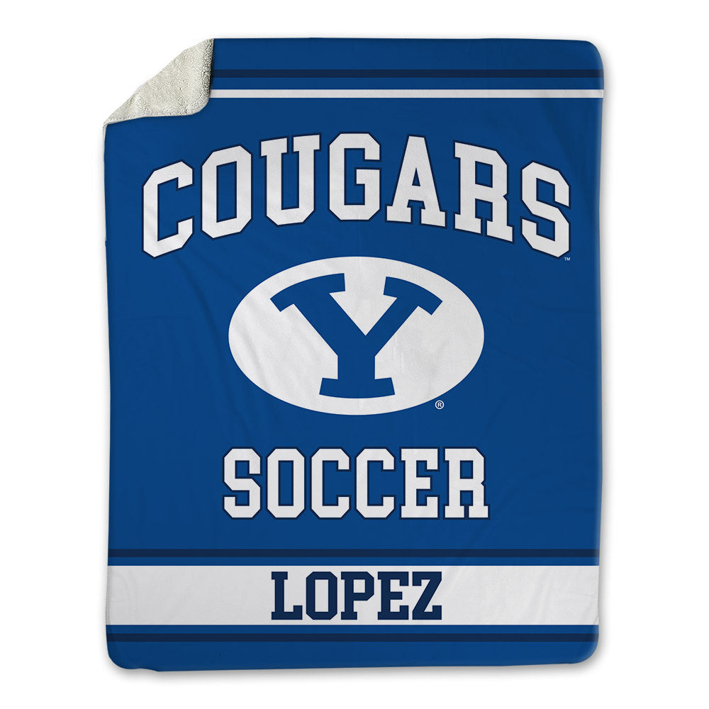 BYU - NCAA Women's Soccer : Mia lopez - Blanket-0
