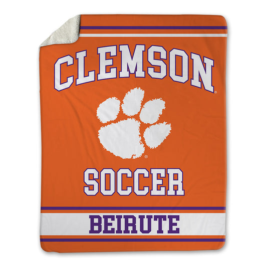 Clemson - NCAA Men's Soccer : Andres Beirute - Blanket-0